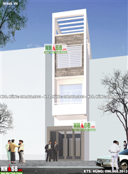 Thiết kế nhà phố quận Tây Hồ, Hà Nội, kích thước 3.5 x 12.5m
