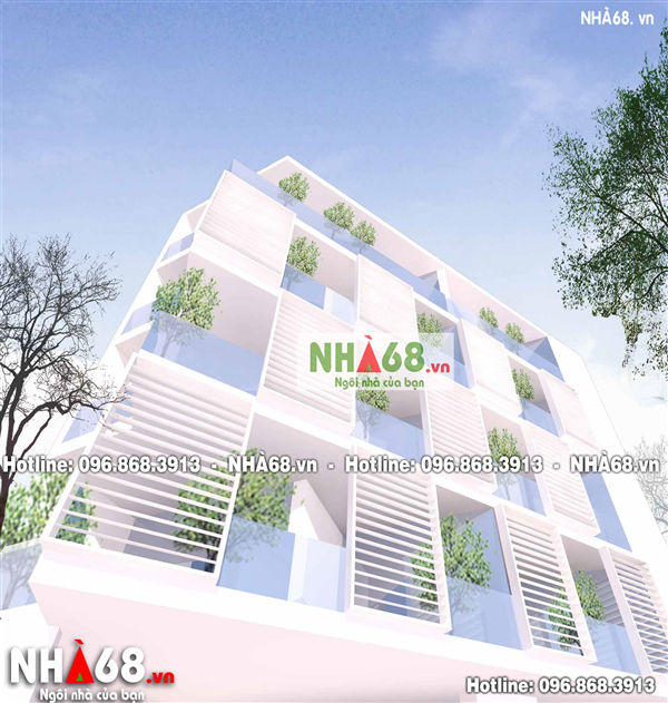 Mẫu nhà phố 5 tầng diện tích 115 m2 mặt tiền 12m | NP68-002